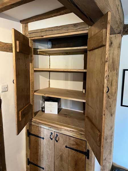 bespoke oak cupboard